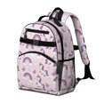thumbnail image 2 of Unicorn and Butterfly Pink Pattern Cute School Backpack Bag for School with Padded Back and Adjustable Shoulder Straps 15.25"x11.5"x5.25", 2 of 5