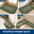 thumbnail image 4 of FLOORHUG Non-slip Kitchen Rug Set, Absorbent Floor Mat Set of 2, Machine Washable Kitchen Mat Set for Kitchen, Bathroom, Laundry Room, Bedroom, 20”x32”+20”x48”, Green, 4 of 7