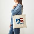 thumbnail image 5 of CafePress - Democratic Flag Tote Bag - Unisex Canvas Tote Bag, Beige, 1-Piece, 5 of 8