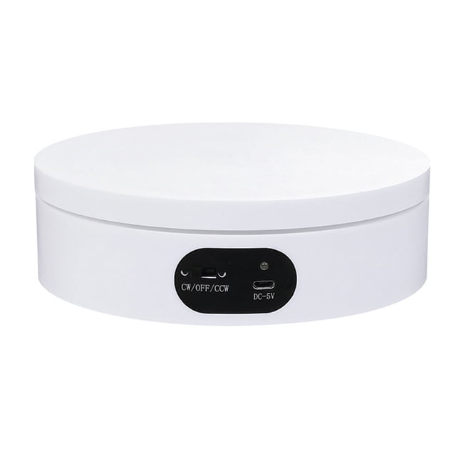 Whataatahia Plataforma Giratoria Eléctrica, Soporte De Exhibición Placa Giratoria Eléctrica De 360 Grados para Fotografía, Plataforma Giratoria Automática, Imágenes De 360 Grados, Exhibición De