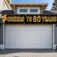 thumbnail image 4 of Golden Balloon Cheers Banner for 80th Milestone Birthday Party Celebration Event Decoration, 4 of 9