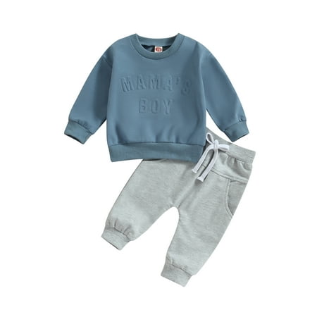 

Hirigin Coordinated Outfit for Baby Boys: Sweatshirt and Elastic Pants