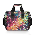 thumbnail image 7 of FORMRS Insulated Cooler Bag 24 Cans Capacity Soft Leakproof Lunch Box with Side Pockets, Green Colorful Circles, 7 of 7
