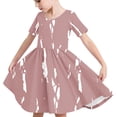 thumbnail image 6 of Girls Short Sleeve Flowy Dress Child Kids A-Line Skater Flowy Summer Casual T-Shirt Dresses Kids Plus Size Witch Dress 9Y, 6 of 7