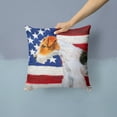 thumbnail image 2 of Carolines Treasures BB9650PW1414 Fox Terrier Patriotic Fabric Decorative Pillow  14Hx14W multicolor, 2 of 4