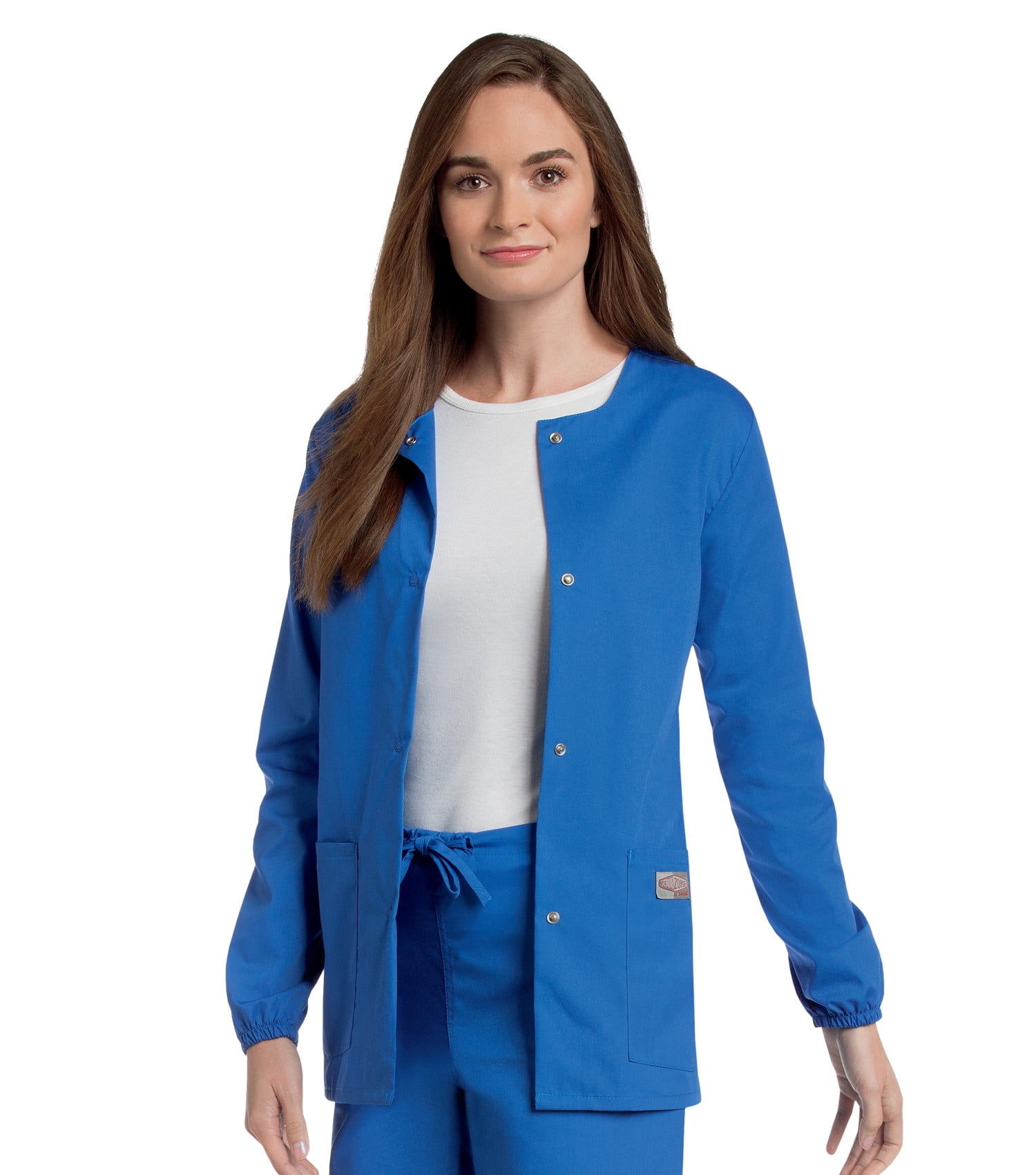 Landau Scrub Zone Relaxed Fit 2Pocket SnapFront Scrub Jacket for