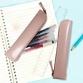 thumbnail image 5 of Under 1$ Pencil Case Slim Zippered Faux Leather Pen Pouch Compact for College Office Teens 7.7x1.4x0.6 in PU Pink by Xuniizn, 5 of 7