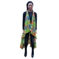thumbnail image 2 of Kente African Print Fashion Shawl wrap with Armholes Light-weight with Belt, 2 of 5