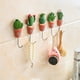 thumbnail image 4 of Toystoory Gancho en forma de Cactus, colgadores de pared de puerta de acero inoxidable fuerte, ganchos de succión, estante de carga pesada, Almacenamiento y organización del hogar, 4 of 6