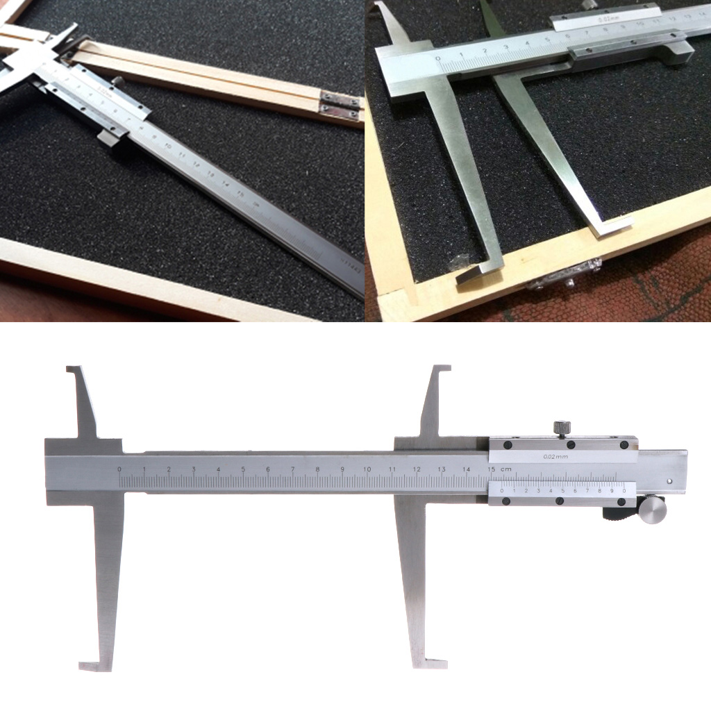 Yokua 150mm/0.02 Stainless Steel Inner Calipers 2 Claw U1JB Caliper Measuring Tool
