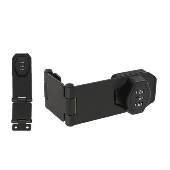 Multipurpose Without Key Bifold Door Lock Combination Twist Knob Hasp Latches for Cabinet and Closet Double Door