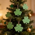 thumbnail image 5 of 12Pcs St. Patrick's Day Decoration Wooden Shamrock Pendant, 4-Pattern Green Clover Hanging Ornaments Irish Decor for Holiday Party & Home Living Room, 5 of 5