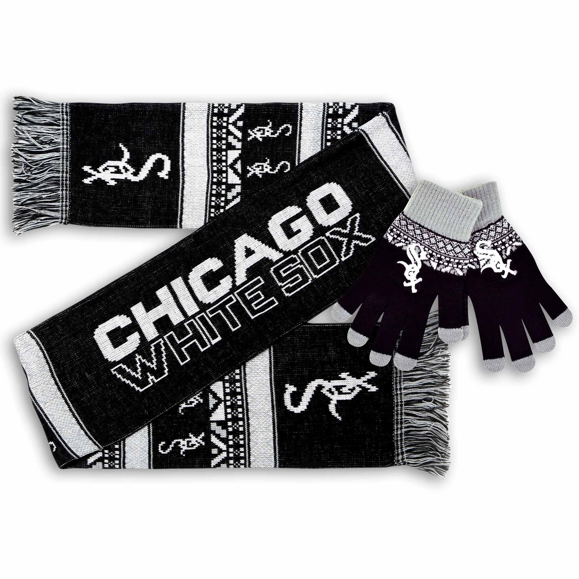 Chicago White Sox Women's Aztec Scarf & Gloves Set No Size by TEAM BEANS INC/FOREVER COLLECTIBLES