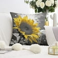 thumbnail image 5 of Yellow Fall Sunflower Linen Farmhouse Throw Pillow Covers 18 X 18 Inch, Set Of 2, Linen Study Sofa Cushion Cover Indoor Living Room Home Decor, 5 of 7