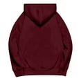 thumbnail image 4 of Inglocry Oversized Hoodies for Women 2026 Cute Hoodie Plus Size Plain Basic Soft Sweatshirts Tops Fall Winter Trendy Outfits Wine 4XL, 4 of 5