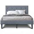 thumbnail image 2 of Camden Isle Monticello Platform Bed | Diamond Tufted Headboard | Queen, Gray, 2 of 8