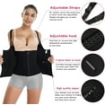 thumbnail image 4 of MANIFIQUE Waist Trainer for Women Corset Tops Tummy Control Shapewear Sport Girdle Workout Black Vest, 4 of 6