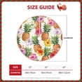 thumbnail image 2 of Balery Hawaiian Pineappl Printed Christmas Tree Skirt , Merry Christmas Party Christmas Tree Decoration,Adjustable Tree Skirt-48", 2 of 6
