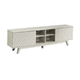 thumbnail image 2 of Solid Wood 67-inch Grey TV Unit, 2 Doors 4 Cubby Holes / Functional for Daily Use, 2 of 3