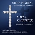 thumbnail image 6 of MomentWish Cross Necklace for Women 1.2 Carat Moissanite Cross Pendant 925 Sterling Silver Christmas Easter Christian Jewelry Gifts, 6 of 11