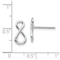 thumbnail image 2 of 925 Sterling Silver Polished White Ice Diamond Infinity Symbol Post Earrings Measures 12x7mm Wide - Earring for Women, 2 of 2