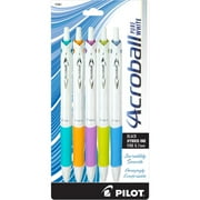 (2 pack) (2 Pack) Pilot Acroball PureWhite Advanced Ink Pen, Fine Point, Assorted Accents, Black Ink, 5 Count (31861)