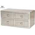 thumbnail image 1 of Nauticalmart Table Basse Designer en Aluminium avec Tiroirs - Style Vintage, 1 of 2