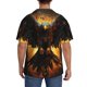 thumbnail image 3 of Fotbe Cool Black Eagle Camisa Estampada de Manga Corta para Hombre, Casual de Verano, Estilo Playero, Sin Arrugas-Small, 3 of 5