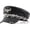 Black, variant on Hsqqdc Unisex Spike Studded Cap PU Leather Flat Top Peaked Hat Vintage Captain Sailor Hat
