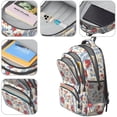 thumbnail image 4 of Pioneer Flower Floral Print Pattern Backpack for School, Cute School Bag with Adjustable Shoulder Straps and Padded Back, 16.9"x12.6"x5.9", 4 of 5