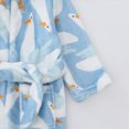 thumbnail image 6 of TOWED22 Boys Girls Robe Kids Flannel Hooded Bathrobe Sleepwear Pajamas Toddler Soft Plush Robes Baby Gifts(Sky Blue,18-24 M), 6 of 6