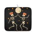 thumbnail image 4 of Yayeee Dish Drying Mat for Kitchen Counter 16" x 18" Microfiber Super Absorbent Coffee Decorative Pad, Black Halloween Dancing, 4 of 4