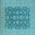 thumbnail image 1 of Ahgly Company Indoor Square Oriental Light Blue Traditional Area Rugs, 6' Square, 1 of 4