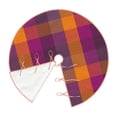 thumbnail image 3 of Kll Purple Yellow Buffalo Plaid Christmas Tree Skirt 48",Party Decorations Farmhouse For Christmas Decorations Holiday Party, 3 of 8
