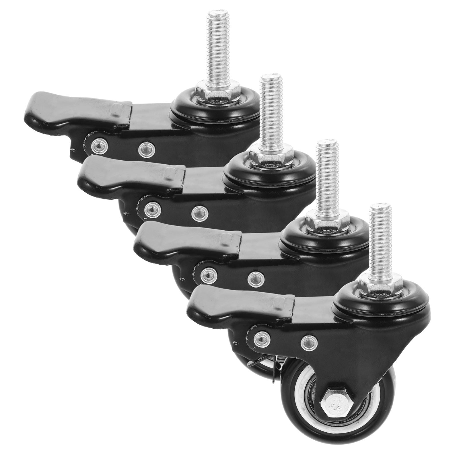 OUNONA  4 Pcs Caster Wheels for Furniture Moving Feet Castors Raise Universal Shopping Office