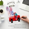 thumbnail image 4 of ZHANZZK Independence Day Pickup Truck Clipboard Hardboard Wood Nursing Clip Board and Pull for Standard A4 Letter 13x9 inches, 4 of 7