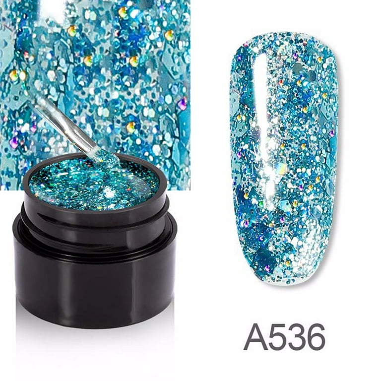 Nail Polish for Girls Ages 7-12 Diamond Super Glitter Gel Nail Polish 8  Colors Set Bright for Nail Art Design 5ml plastic 