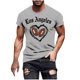 thumbnail image 4 of Tops para hombre, blusas y camisas de manga corta con cuello redondo para hombre, jersey informal con cuello redondo estampado para hombre, pantalones cortos deportivos para fitness, blusa de poliéste, 4 of 5