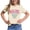 Beige, variant on Girls T Shirts Letter Print Short Sleeve Breathable Crew Neck Tee for Casual Wear Girls' Tops Tees Blouses Beige 3 Years-4 Years