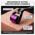thumbnail image 6 of ABERA 540 Titanium Microneedle Roller for Face, Scalp, Beard & Hair Care Routine - Premium Cosmetic Exfoliating & Absorption Booster, Black Handle (3 Pack), 6 of 6
