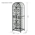 thumbnail image 4 of HomCom 45-Bottle Modern Wine Organizer Decorative Portable Wrought Iron Wine Rack Jail, 4 of 8