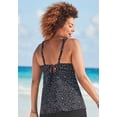 thumbnail image 2 of Swimsuits for All Women's Longer Length Twist Front Tankini Top, 2 of 6