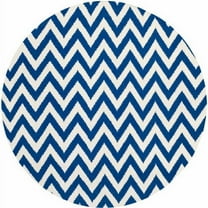 SAFAVIEH Dhurries Bentley Geometric Area Rug, Dark Blue/Ivory, 8' x 10'