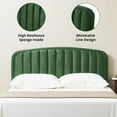 thumbnail image 4 of Intexca Queen Size Velvet Bed Frame, Adjustable Headboard, Wood Slats (Green), 4 of 5