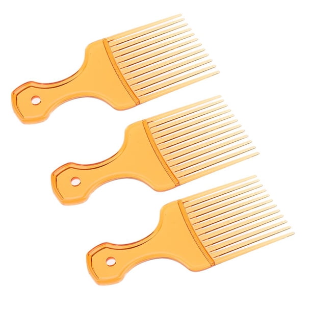 3 peines para desenredar el cabello jinwen antiestático resistente volumen cabello naranja Peine de pelo rizado afro