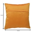 thumbnail image 2 of Stylo Culture Polydupion Brocade Jacquard Decorative Throw Pillow Cover 16 x 16 Ethnic Yellow Square 40 x 40 cm Home Decor Velvet Floral Zippered Cushion Cover | 1 Pc, 2 of 3