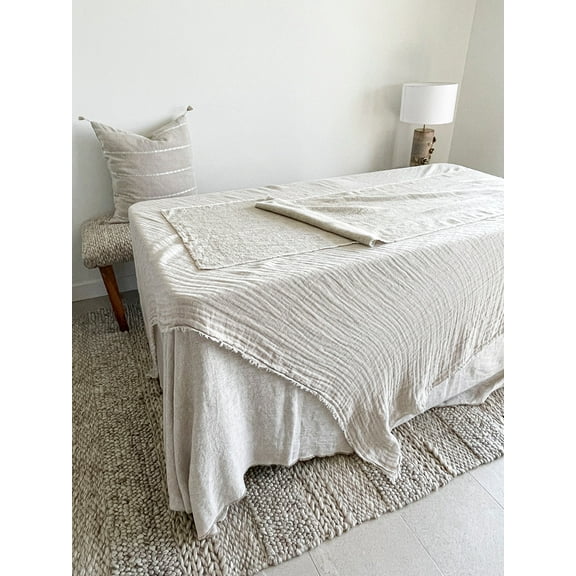 So Soft Linen Tablecloth White