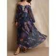 thumbnail image 6 of Spring/Summer New Party Dress with Pleated Long Sleeves, Loose and Casual Women's Wear, 6 of 7