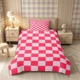 thumbnail image 2 of Homewish Classic Checkerboard Twin Duvet Cover for Girls, Geometric Gingham Twin Bedding, Hot Pink,Pink Reversible,2pcs,No Comforter1 Duvet Cover and 1 Pillowcase, 2 of 5