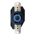 thumbnail image 1 of Leviton Contacto con Seguro de Montaje Empotrado Grado Industrial de 30 Amp, 250 Volts, V-0-Max, Conexi&oacute;n a Tierra, Color Negro Leviton NA, 1 of 3